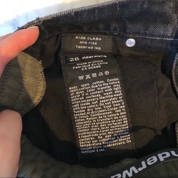 SOLD💚Alexander Wang Ride Clash Denim Jeans Sweats - Picture 9 of 11